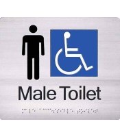 SP08J Male Disable Toilet Braille Stainless Steel