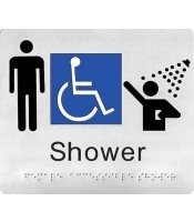SP23J Male Disable Shower S'Steel BCA Australian Compliance