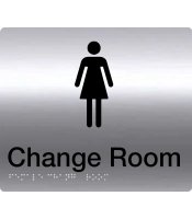Female Change Room Braille Sign Stainless Steel