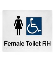  Female Disable Right Hand Toilet Sign 
