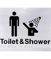 Male Toilet & Shower Braille Toilet Sign
