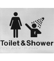 Female Toilet & Shower Braille Toilet Sign