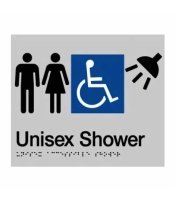 Unisex Disable Shower Braille Sign