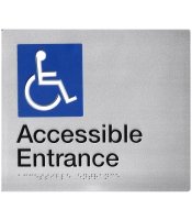 Disabled Accessible Entrance Braille