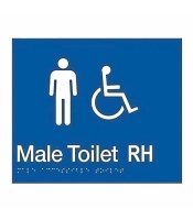 Male Disable Braille Toilet Sign