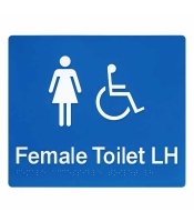  Braille Female Disabled Toilet LH 