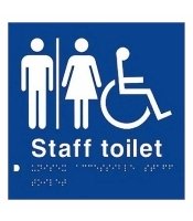  Unisex Disable Staff Toilet Braille Sign 