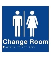 Unisex Change Room Braille Sign SV31  (210 x 180 mm)