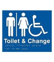  Unisex Disable Toilet & Change Room Braille Sign SV33 (210 x 180 mm)
