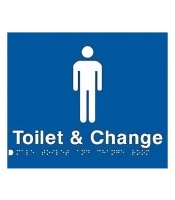  Male Toilet & Change Room Braille Sign SV34 (180 x 180 mm)