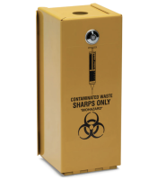 Yellow Armour Steel Syringe Disposal Unit Lockable 1.4L