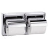 Twin Toilet Roll Holder Surface Mount S'Steel Horizontal A8867 