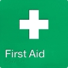  Green First Aid Braille Sign FA01