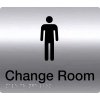 Male Change Room Stainless Steel Braille Sign