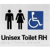 Unisex Toilet Right Hand Braille Sign SS07 