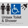 Unisex Disable Toilet & Shower Braille Toilet Sign SS16 (210 x 180 mm)