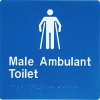  Male Ambulant Toilet  Braille Sign SV37 (18 x 180 mm)
