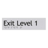 Silver Exit Braille Sign SX-01(180mm x 50mm)