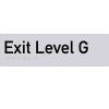 Silver Exit Level Ground Braille Sign SX-G (180mm x 50mm)