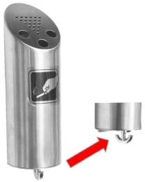AS005S Stainless Steel Wall Mounted Keyless Outdoor Ashtray
