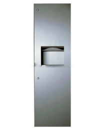 B39003 Bobrick Large Recessed Paper Towel and Waste Bin