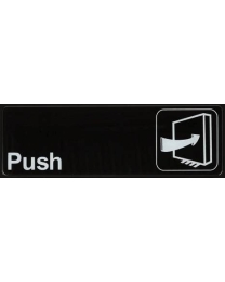 BS15 Push Black Sign 230 X 75mm