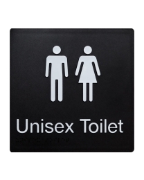 Unisex Braille Toilet BCA Code Australian Compliance SS04  (180 x 180 mm)