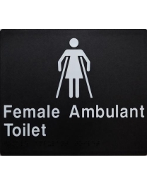 Female Ambulant Braille Sign SK38  (210 x 180 mm)
