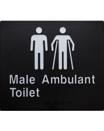 Male & Ambulant Toilet Braille Sign SK41