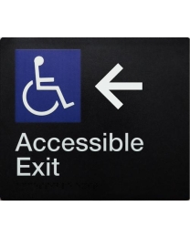 Accessible Exit Braille Sign Left Arrow  SK52-LA