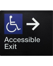 Accessible Exit Braille Sign Right Arrow  SK52-RA