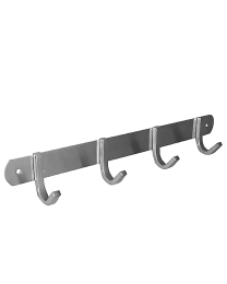 Main view of the product "Stainless Steel Satin Finish Hook Strip with 4 Hooks SL924"