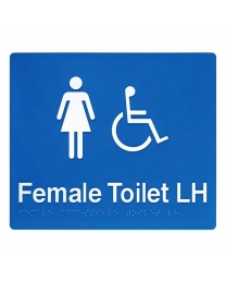  Braille Female Disabled Toilet LH SV09-LH (210 x 180 mm)