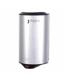 Front view of the product "Vortex Hand Dryer Polished Stainless Steel Compact VX2805P"
