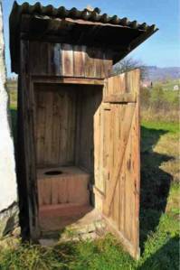 Wooden Toilet in nowhere, old toilet cubicle
